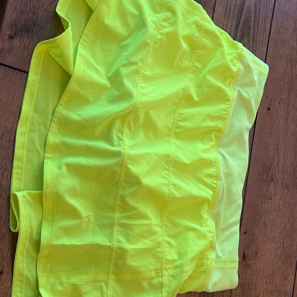 Lululemon Pace Rival Skirt 6 Neon Yellow worn 3 times